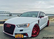 Historia de la foto: Audi A3 en Forgestar F14 en rojo sangre por ModBargains