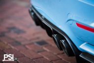 سيارة BMW M3 F80 باللون الأزرق في ياس مارينا من شركة Precision Sport Industries