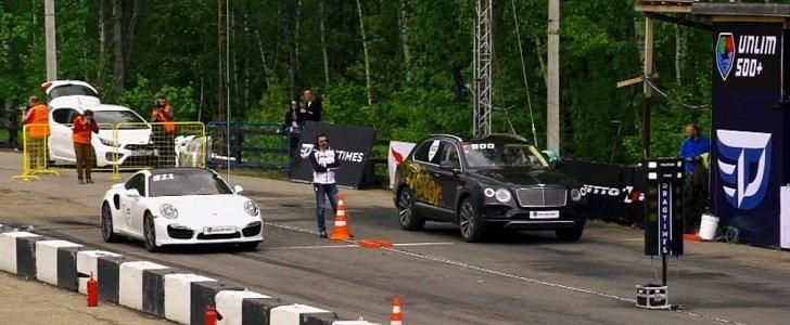 Wideo: Dragerace - Bentley Bentayga vs. Porsche 911 (991) Turbo