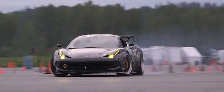 Wideo: Drift fun with Ryan Tuerck in the Liberty Ferrari 458 Italia