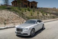 Rolls Royce Wraith op zilveren Forgiato Wheels aluminium velgen