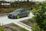 Erg gaaf – matgrijze BMW E92 M3 op groen HRE aluminium