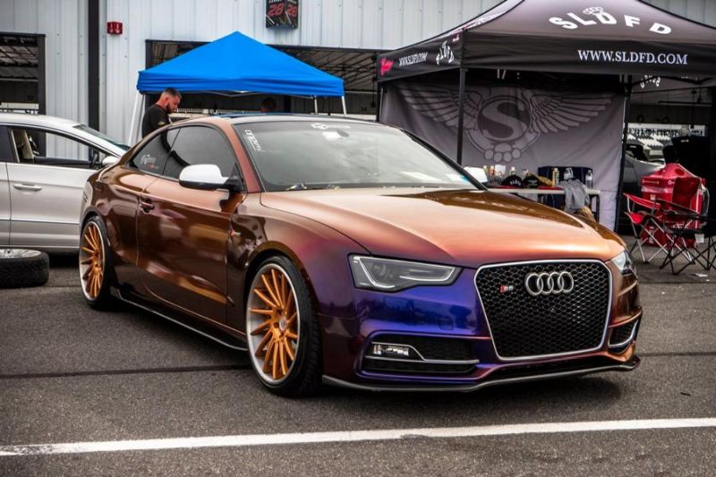 Black Audi A5 S5 Coupe on pink Alu's by tuningblog.eu