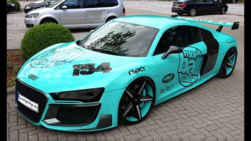 Striking - Audi R8 Coupe in light blue by tuningblog.eu
