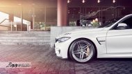 White BMW F80 M3 on 20 inch ADV05R M.V2 CS alloy wheels