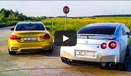 Video: BMW M4 F82 versus Nissan GT-R Black Edition