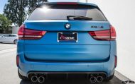 BMW X5M F85 blu opaco con Eisenmann Sound di EAS Tuning