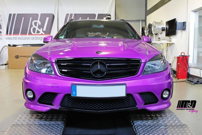 Mercedes C63 AMG Pink Arlon Premium Candy Tropical MD Exclusive Tuning 5 Pinke Power   Mercedes C63 AMG in Pink by M&D Exclusive