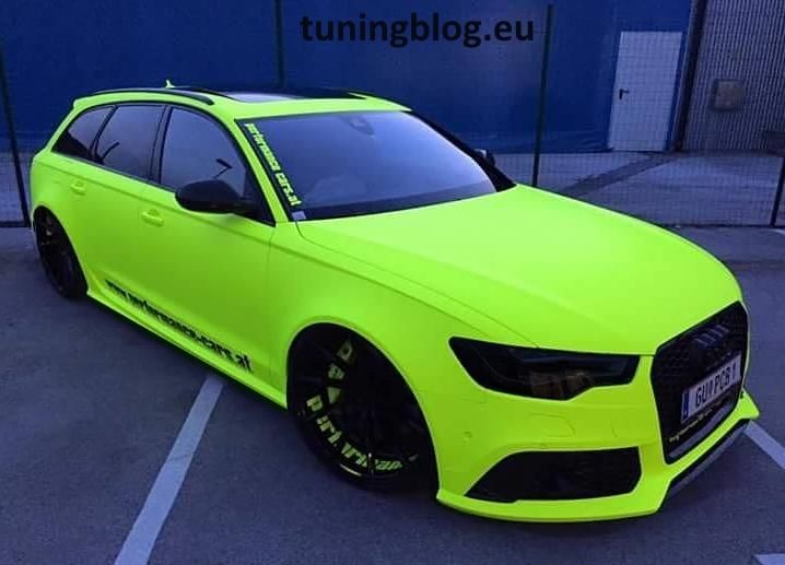 Neon fluorescent Audi RS6 C7 Avant by tuningblog.eu