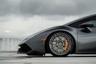 Llantas ADV7 M.V2 CS en el Lamborghini Huracan gris plateado