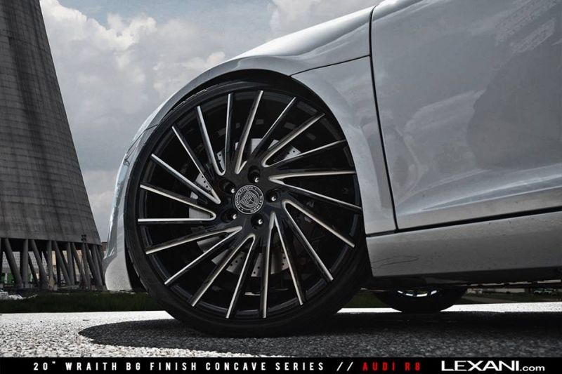 Wirkt riesig &#8211; 20 Zoll Lexani Wraith BG Alu’s am Audi R8 Coupe