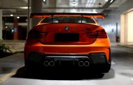 Photo Story: 3D Design - Parti in carbonio sulla BMW M4 in arancione fuoco