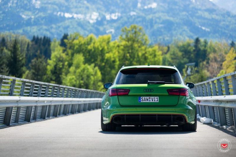 Audi RS6 C7 Avant Tuning 2016 Vossen VPS 307 Alufelgen Apple Green 1 Mega   Audi RS6 C7 Avant auf Vossen VPS 307 Alufelgen