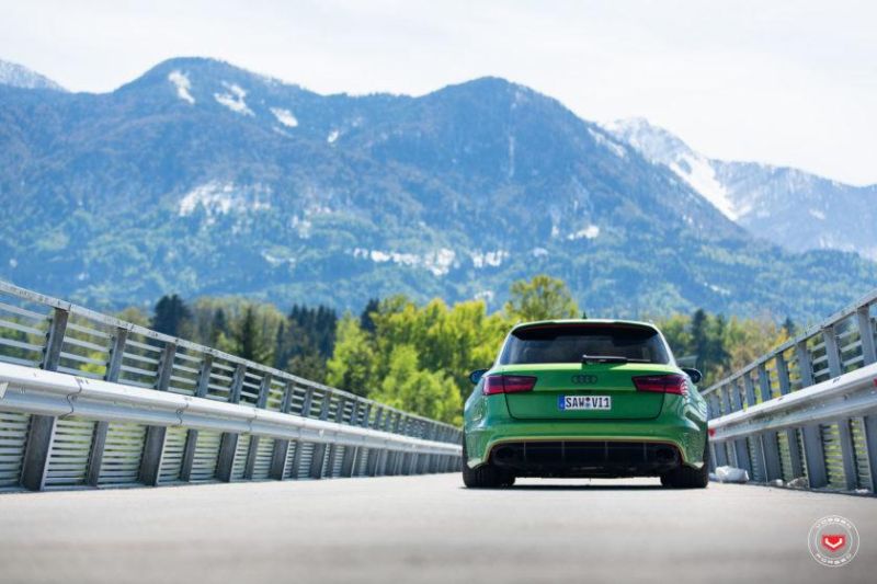 Audi RS6 C7 Avant Tuning 2016 Vossen VPS 307 Alufelgen Apple Green 3 Mega   Audi RS6 C7 Avant auf Vossen VPS 307 Alufelgen