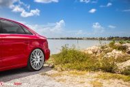 BBS RXR alloy wheels in 20 inch at Naples Speed ​​Audi A3 in red