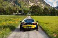Heidegger BMW i8 in matt metallic yellow on Vossen VPS-305T Alu's