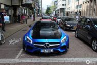Historia de la foto: Mercedes AMG GT azul mate con kit de carrocería PD800GT anterior