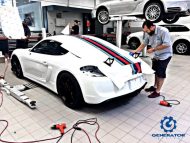 Photo Story: Porsche Cayman GT4 with 917er Martini Style Foil