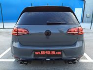 VW Golf VII foliowanie w błyszczącej szarości folii BB Bele Boštjan