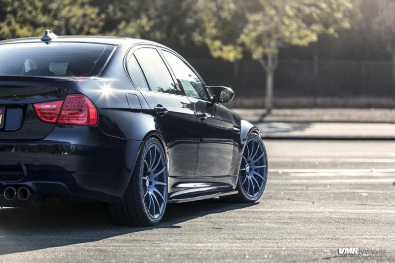 BMW E90 M3 on 19 inch VMR Wheels alloy wheels in matte blue