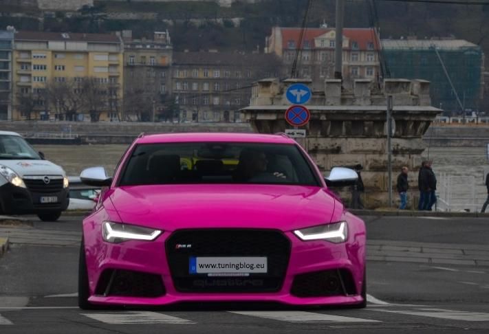 Para las chicas? Estilo rosa / rosa en el Audi RS6 C7 Avant