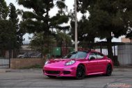 Porsche Panamera Pink Chrom Folierung 3 190x127 Mädels aufgepasst   Porsche Panamera mit Pink Chrom Folierung