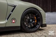 Satin Khaki Green on the Nissan GT-R by SchwabenFolia-CarWrapping