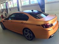 Sunrise Orange BMW M5 F10 Folierung 10 190x143 Sunrise Orange an der 2M Designs BMW M5 F10 Limousine