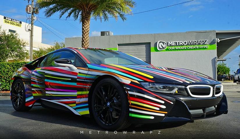 Photo Story: BMW i8 in the Jeff Koons Art Car Style by Metro Wrapz