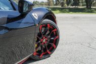 Red Forgiato F2.16-ECL alloy wheels on the Ferrari 488 GTB by DHK
