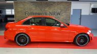 Jasnoczerwony - Mercedes-Benz Klasy C W204 od Folienwerk-NRW