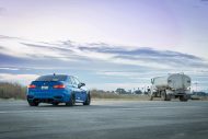 Yas Marina bleu BMW M3 F80 sur jantes Vorsteiner V-FF 103