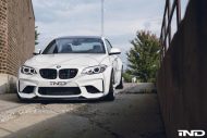 iND Distribution BMW M2 F87 sur les suspensions Advan Alu & KW
