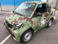 Kleiner met een grote uitstraling: camouflagefolie op de Smart ForTwo