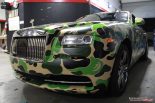Grafika w kamuflażu Bape na Rolls Royce Wraith autorstwa Impressive Wrap