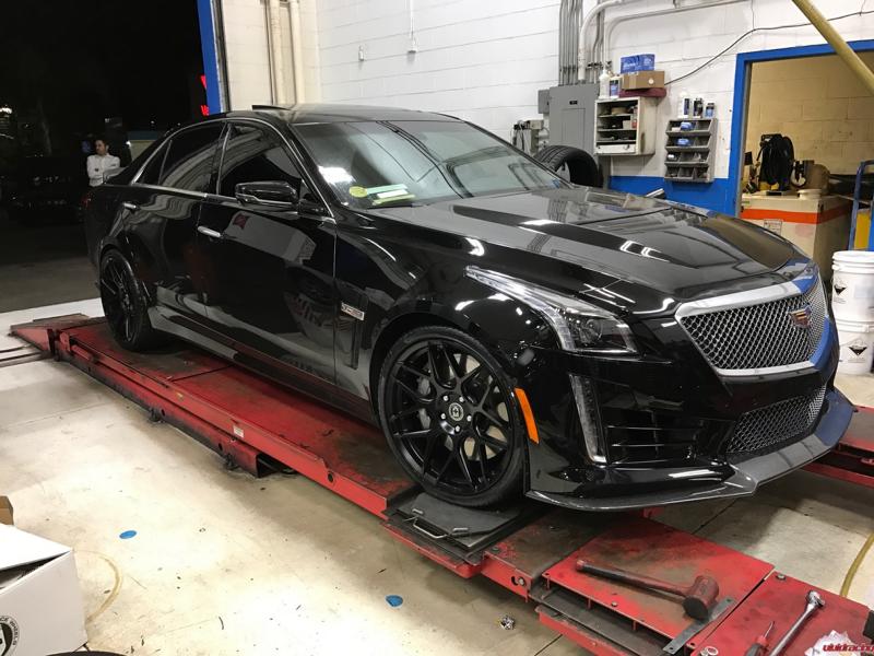 Cadillac CTS-V with Carbon Package on HRE FF01 rims
