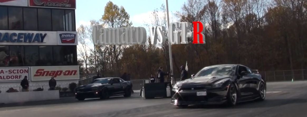 Video: Drag Race - sintonizzato Chevrolet Camaro vs. Nissan GT-R