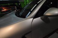 Porsche Panamera Turbo con pellicola in alluminio metallizzato opaco