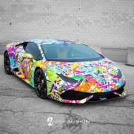 Graffiti Lamborghini Huracan Folierung Tuning 10 190x190