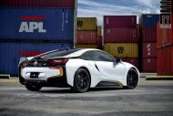 Exclusive Motoring - BMW i8 in matt white & gold accents