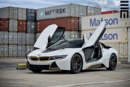 Exclusive Motoring - BMW i8 in matt white & gold accents