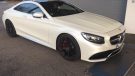 Mercedes AMG S63 Coupé met folie in Satin Pearl White