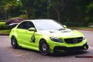 Widebody Mercedes C63 AMG W205 with FI sport exhaust