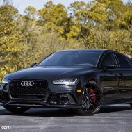 21 inch Vossen VPS-307T rims on the black Audi A7 RS7