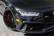 21 inch Vossen VPS-307T rims on the black Audi A7 RS7