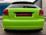 Audi A3 S3 8P con grafite e foliazione verde neon di BB Folien