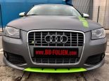 Audi A3 S3 8P con grafite e foliazione verde neon di BB Folien