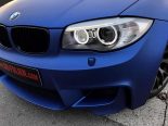 Chique BMW 1M E82 Coupé in mat blauw van BB-Films