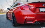 Sakhir Orange painted BMW M4 F82 coupe from tuner EAS