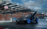 Remarquable - BMW i8 sur jantes HRE S201H en Frozen iLectric Blue